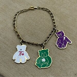Charming beanie babies Bear Pendant Bracelet